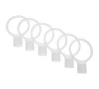 CLISPEED 6pcs Safety Cone Connector for Connecting Rods and Warning Rods, PVC White Flexible Traffic Cone Ring for Construction Sites and Crowd Control