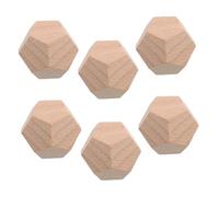 CLISPEED 6pcs Sided Craft Blocks for DIY Projects Wood Graffiti Dice for Unique Gaming Experience and Creative Expression