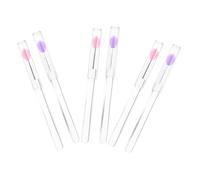 CLISPEED 6pcs Silicone Lip and Eyeshadow Brush with Soft Heads Makeup Applicators for Lipstick Lip Gloss Eye Shadow Portable Travel Friendly Beauty Tools for Professional and Home Use