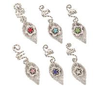 CLISPEED 6pcs Silver Braid Hair Accessories Made of Sturdy Zinc Alloy with Resistance to Deformation, Unique Style Hair Braid Rings for Party and Daily Use