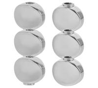 CLISPEED 6pcs Silver Oval Zinc Alloy Guitar Tuning Pegs Small Concave round Buttons for Acoustic Electric Guitars Precision Tuners Easy Installation