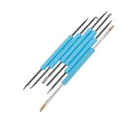 CLISPEED 6pcs Sky-Blue Soldering Assist Tool Kit Carbon Steel Double-Sided Auxiliary Aid for PCB Circuit Board Repair with Hardened Tips Ergonomic Handle for Electronics Maintenance