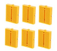 CLISPEED 6pcs Solderless Breadboard for Electronics Experiment Prototyping Boards Portable Abs Circuit Boards Yellow Design