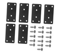 CLISPEED 6PCS Stainless Steel Corner Brackets with Screws Heavy Duty Flat Mending Plates for Wood Furniture Repair Metal Joint Fixing Plates for Stable Joining and Strong Structural Support