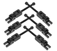 CLISPEED 6pcs Tremolo Bridge Saddles for Guitar Double Locking System Electric Guitar Bridge Accessories Zinc Alloy Material Black