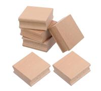 CLISPEED 6pcs Unfinished Wood Blocks for DIY Stamp Making Smooth Farmhouse Wood Squares Craft Material for Precise Craft Projects and Team Activities