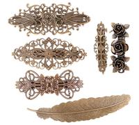 CLISPEED 6Pcs Vintage Hair Clip and Pin Set Copper European Style with Vine and Rose Patterns for Women and Hair Accessories for Daily and Party Hairstyles