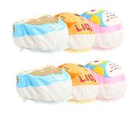 CLISPEED 6pcs Waterproof Cartoon Shower Caps Toddler Bathing Hats Eva Hair Cover Animal Patterns Pink Owl Blue Giraffe Orange Lion for Kids Bath Protection