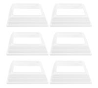 CLISPEED 6pcs White PVC Post Skirts for Fence Post Dent Resistant and Easy Transport Split Style Base Cover Wrap Trim for Outdoor and Rural Settings