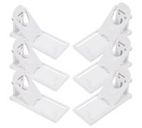 CLISPEED 6PCS White Sliding Door Safety Locks Sliding Closet and Window Door Childproof Latch Secure Patio Lock for and Protection