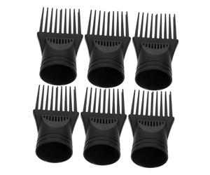 CLISPEED 6pcs Wide Tooth Comb Hair Dryer Attachment Plastic Blow Dryer Nozzle Enhances Detangling and Styling for Natural Smooth Finish Suitable for Daily Travel and Parties