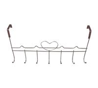 CLISPEED 7-Hook Over The Door Hanger Iron Hooks for Hanging Clothes Keys Coats Space-Saving Simple Elegant Design Fits Most Standard Doors for Home and Office