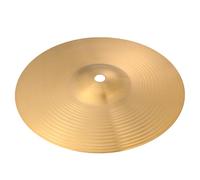 CLISPEED 8-Inch Brass Hi-Hat Cymbal for Drum Set, Percussion Instrument Cymbal with Golden Finish, Suitable for Beginner and Intermediate Drum Players