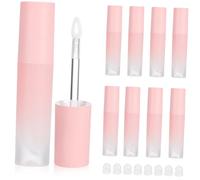 CLISPEED 8 Pcs Cute Gradient Pink Lip Gloss Tubes with Wand Applicator Portable Empty Lip Balm Containers for Women Durable and Easy to Use for Makeup Storage