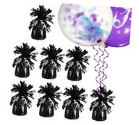 CLISPEED 8 Pcs Heavy Balloon Weight Pendants with Shiny Foil for Indoor and Outdoor Wedding Events Secure Balloon Holders to Stabilize Decorations Tables Stages and Hallways