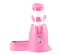 CLISPEED 80ml Pink Hamster Water Feeder with Bracket Multi-function Plastic Pet Water Dispenser and Hideout for Small Pets for Feeding When You Are Not at Home