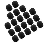 CLISPEED 80pcs Black High-density Sponge Lavalier Mic Windscreens Covers for Lapel Microphone and Amplifier, Reduces Wind Noise and Improves Speech Clarity, Suitable for Outdoor Use