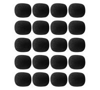 CLISPEED 80pcs Microphone Headset Cover Headset Mic Cover Central Foam Windscreen for Lavalier Microphone Lapel for Noise Reduction for Recording and Live Performances