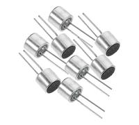 CLISPEED 8pcs 6050 Electret Condenser Microphone Parts with Pcb Pins for Surveillance and Home Security, Reliable Aluminum Material for High Sensitivity Audio Monitoring Applications