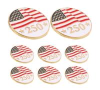 CLISPEED 8pcs American Flag Brooch Pin for Independence Day Celebrations, Patriotic Alloy Lapel Pins with Versatile Use, Elegant Accessories for Formal Occasions and National Holidays