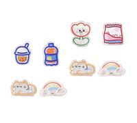 CLISPEED 8pcs Assorted Colour Acrylic Clips for Office Supplies with Extra Strong Hold, Suitable for Hanging Documents and Crafts on Wall, Door Or Blackboard, for Teachers and