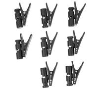 CLISPEED 8pcs Black Headphone Cable Clips for Collar Use, Abs and PC Material Earphone Holders that Fix and Prevent Winding Wires, Suitable for Headset Wire Management