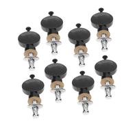 CLISPEED 8pcs Black Ukulele Tuning Pegs Straight Rod Design Guitar Locking Tuners for Precise Pitch Control Stable String Pegs for Practice and Stage Performances