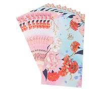 CLISPEED 8PCS Blossom Decorative Money Packets Set with Cherry Blossom Design, Festival Money Envelopes for Weddings and New Year, High-End Creative Red Envelopes with Fu Character