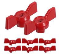 CLISPEED 8pcs Butterfly Valve Handle Ball Valve Switch Control Lever Aluminum Alloy Red Hole Length 0.31' Hole Width 0.2'' Renovations Home