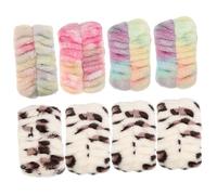 CLISPEED 8Pcs Colorful Plush Wrist Bands Soft Flannel Absorbent Wristbands for Face Washing Spa Makeup Skincare Comfortable Edges Protect Wrists Gift for Women
