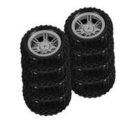 CLISPEED 8pcs Diy Replacement Wheels for Cars Shock Absorbing Hollow Rubber Tires for Creative Projects Quiet Playtime and Enhanced Scenarios