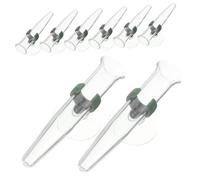 CLISPEED 8pcs Floral Water Tubes with Suction Cups Flower Vials for Fresh-keeping Arrangements Plastic Nutrient Holders for Florists and Home Flower Decoration