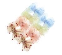 CLISPEED 8pcs Hair Bow Clips Soft Mesh Glitter Butterfly Knot Barrettes for Fine Hair Red Yellow Pink Blue Accessories for Daily Party Use