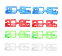 CLISPEED 8pcs LED Glow Glasses Neon Flashing Party Eyewear for Years Eve Graduation Carnival Celebrations with Battery Power