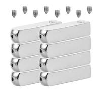 CLISPEED 8pcs Metal Shoelace End Caps for Clothing and Sneakers Square-Shaped Silver Shoelace Tips with Adjustable Length and Versatile Application for Shoe Repair