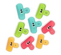 CLISPEED 8pcs Plastic Bulldog Clips Small Plastic Clips for Organizing Paper and Crafts for Hanging on The Blackboard Or Wall Assorted Colour Random Color