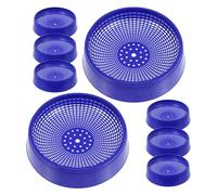 CLISPEED 8pcs Plastic Nesting Bowls for Pigeons and Small Birds, Stable Design Healthy Breeding, Blue Color Hatching Bowls for Breeding in Birdcages