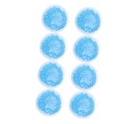 CLISPEED 8pcs Reusable Round Gel Ice Pack for Sports Injuries Relief Hot Cold Compress Therapy Beads for Swelling Bruises Sprains Portable Blue Cold Hot Packs