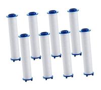 CLISPEED 8Pcs Shower Head Filters Replacement with Premium PP Cotton Material High Pressure Water Filter for Bathroom Dust Sediment Removal