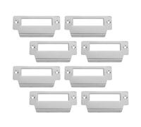 CLISPEED 8pcs Stainless Steel Metal Door Reinforcement Plates Practical Door Security Strike Plates for Home Use Sturdy Replacement Parts
