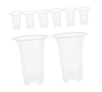 CLISPEED 8pcs Transparent Orchid Flower Pots Plastic Planters with Ventilated Sides for Indoor Gardening Breathable Nursery Containers for Succulents Peace Lilies and Plants