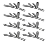 CLISPEED 8Pcs Zinc Alloy Cabinet Drawer Handles, Single-Hole Rustic Branch Pulls Antique Silver Finish, European Style for Furniture and Kitchen Cupboards