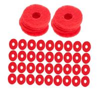 CLISPEED 90pcs Red Piano Felt Gaskets Key Pads for Precision Tuning Multifunctional Piano Foot and Mute Pads Accessories for Keyboard and Guitar Maintenance
