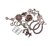 CLISPEED 9Pcs Brain Teaser Puzzle Metal Interlocking Unlocking for Adults Lightweight Educational Game for Brain Training Concentration Exercise and Creative Mind Challenge