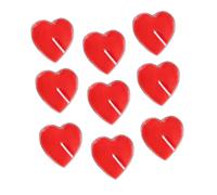 CLISPEED 9pcs Heart Shaped Tealight Candles Romantic Red Birthday Decoration for Weddings Home Parties Centerpieces