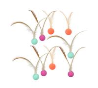 CLISPEED 9pcs Interactive Cat with Durable Elastic Bouncy Balls for Indoor and Outdoor Play Self Play Pet Exercise Kit for Cats and Kittens Loneliness Reduction and Robust Design