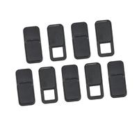 CLISPEED 9pcs Metal Webcam Cover Slider Privacy Shutter for Laptop Tablet Smartphone, Oval Slim Camera Protector, Anti-hacking Security Black for Home Office Use