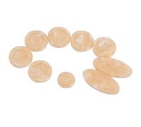CLISPEED 9pcs Set Tenor Soprano Saxophone Key Buttons Inlays Made of Shell and Metal Lightweight Great Decor Saxophone Accessories