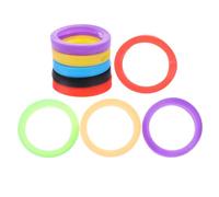 CLISPEED 9pcs Silicone House Key Covers Elastic Key Caps Set Color Coding Sturdy Markers Sleeves for Home and Office Organization Random Color