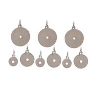 CLISPEED 9pcs Stainless Steel Shooting Targets High Impact Resistant Metal Plates for Group Training and Competition Practice Backyard Gong Hanging Targets